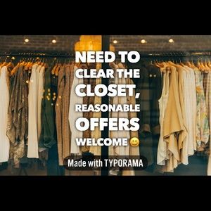 Need to clear out the closet!!!